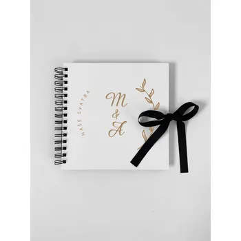 Fotoalbum Fotoalbum s gravírováním NAŠE SVATBA a INICIÁLY, bílé