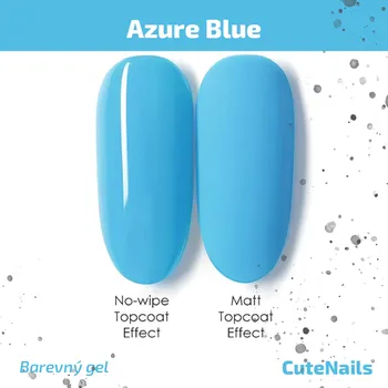 Lak na nehty CuteNails UV Gel True Color: Azure Blue - 8 ml