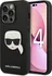 Pouzdro na mobilní telefon Karl Lagerfeld Saffiano Karl Head pro iPhone 14 Pro černý