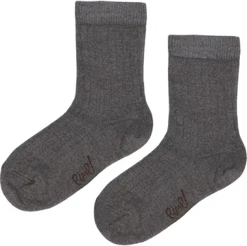 Dámské termo ponožky Dětské ponožky s 80% merino vlnou Emel - Šedo-hnědá - ESK 100-53 Velikost: 27 - 30