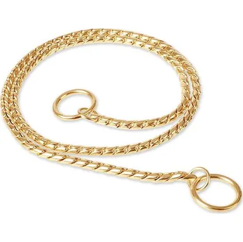 Obojek pro psa Dogtrace obojek řetízkový DeLuxe zlatý - ø 5 mm, 65cm