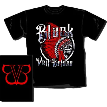 Pánské tričko triko Black Veil Brides - Indian Skull