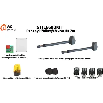 Pohon brány Stile600Kit - pohony křídlových vrat do 7 m
