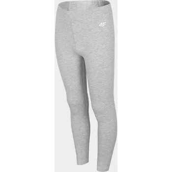 Dívčí legíny 4F HJL22-JLEG001 COLD LIGHT GREY MELANGE Dětské legíny EU 122 HJL22-JLEG001 LIGHT GREY MEL
