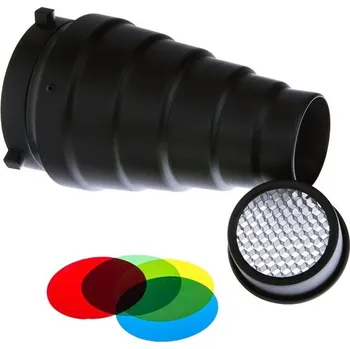 Difuzér pro blesk Komínek s voštinou a barevnými filtry 4studio M-1