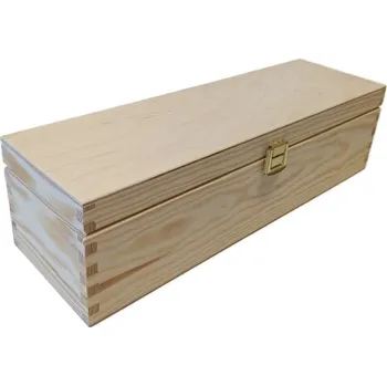 Úložný box Dřevěná dárková krabička na víno, 11 x 35 x 10 cm