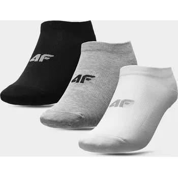 4F HJL22-JSOM004 WHITE+COLD LIGHT GREY MELANGE+BLACK Ponožky EU 36/38 HJL22-JSOM004 WHITEGREYBLACK