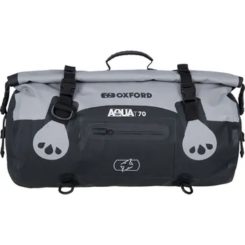 Zavazadlo na motocykl Vodotěsný vak OXFORD Aqua Roll Bags T-70 (šedý/černý) 70L