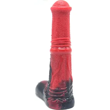 Dildo FAAK Dildo Poník Barva: Červená, Varianta: Bez Přísavky
