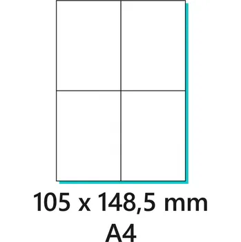 Samolepící etiketa <product>PRINT Etikety samolepící 105x148mm 100archů<product>