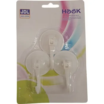 Věšák Háček s přísavkou páčka 3 ks 4 cm