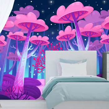 Tapeta Malvis ® Tapeta Magický les v galaxii Vel. (šířka x výška): 144 x 105 cm