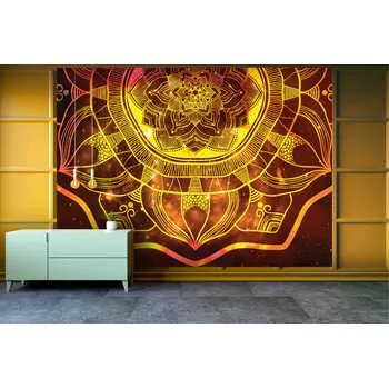 Tapeta Malvis ® Tapeta Ohnivá mandala Vel. (šířka x výška): 288 x 200 cm