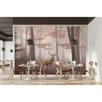 Fototapeta Malvis ® Tapeta Jelen v podzimním lese Vel. (šířka x výška): 288 x 200 cm