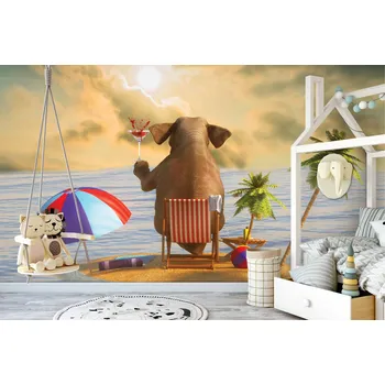 Fototapeta Malvis ® Tapeta Slon na ostrově Vel. (šířka x výška): 144 x 105 cm