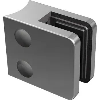 Zábradlí Hahn Steel Nerez držák skla 45 x 45 mm, pro sloupek O42,4 vč. těsnění sklo: 8,76mm