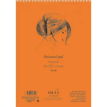 Umělecký papír SM.LT Papír Mix media pad SMLT A5 200g, 40 listů v bloku