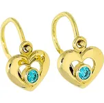 Goldstore Srdíčka dětské náušnice Váha: 0.95 g