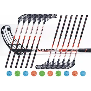 Florbal Florbalový set MPS Flash Orange-Black (12 hokejek) vel. 85cm (=95cm) 8x levá / 4 x pravá