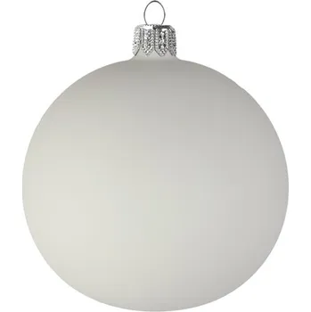 Vánoční dekorace Baňka matná světle šedá