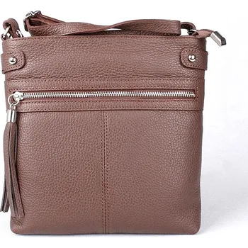 Kabelka Malá kožená tmavěhnědá crossbody kabelka Vera Pelle no. 60