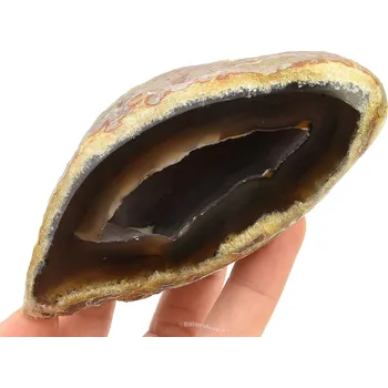 Přírodní kámen Geoda achát hnědá s dutinou 292 g