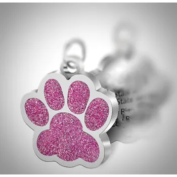 Přívěsek Přívěsek na obojek s vlastním textem - růžový