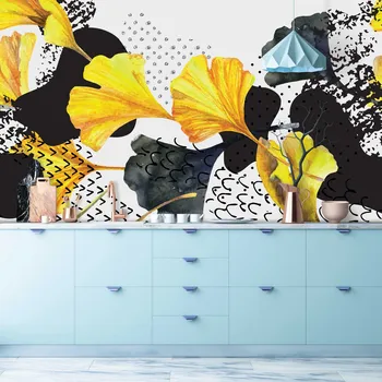 Malvis ® Tapeta Grafická koláž Ginkgo Vel. (šířka x výška): 504 x 310 cm