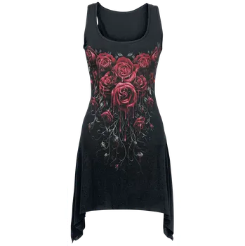 Top Gotika z Spiral - Blood Rose - Ženy - černá