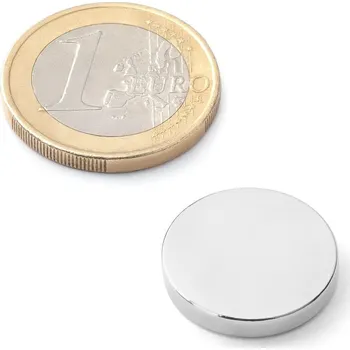 Dekorativní magnet SOLLAU Neodymový magnet válec D 18x3 mm, Neodym, N38, poniklovaný