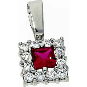 Přívěsek Goldstore Zlatý přívěsek se čtvercovým rubínem Váha: 1.05 g
