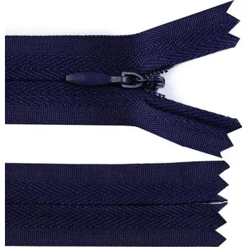 Zip Majjam Spirálový zip skrytý 3mm, tmavě modrá Délka: 30 cm