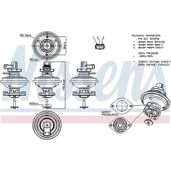 Ventil palivového systému AGR-Ventil NISSENS 98208