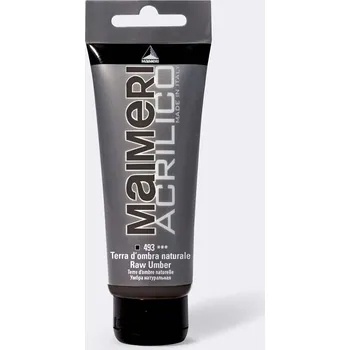 Vodová barva Akrylová barva Maimeri Acrilico 75 ml - umbra přírodní 493