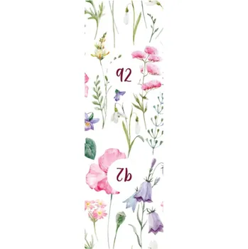 Velikostní štítek na oblečení set 10ks - malovaná louka 92