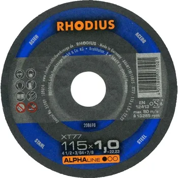 Brusný kotouč Řezný kotouč na ocel RHODIUS XT77 180/1.5 XT77