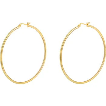 Náušnice Olivie Stříbrné 4cm KRUHY GOLD 7072 Ag 925; ≤3,9 g.