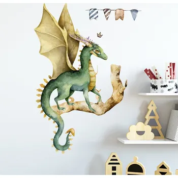 Samolepící dekorace Samolepka na zeď "Drak" 37x52cm