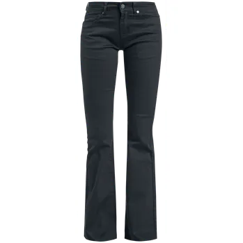 Dámské džíny Džíny z Black Premium by EMP - Cierne džínsy so zahnutými manžetami Grace - Ženy - černá