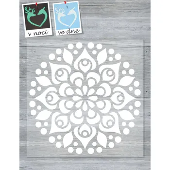 Engross Nažehlovací obrázek svítící ve tmě, mandala