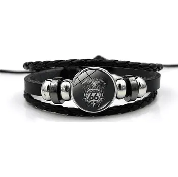 Náramek Predator Kožený náramek „route 66 náramek“ 21,5 cm