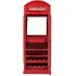Stojan na víno Barová vitrína ve stylu telefonní budky London červená