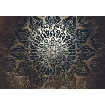 Fototapeta Murando Deluxe Zlatohnědá mandala vilesová fototapeta 450 x 315 cm