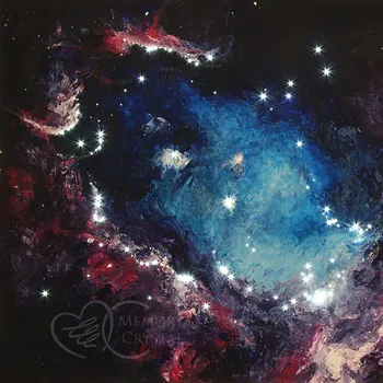 Smuteční dekorace Galaxie vzpomínek 90x60