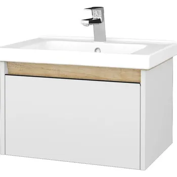 Koupelnový nábytek Dřevojas - Umyvadlová skříňka BONO SZZ 65 (umyvadlo Harmonia) - N09 Bílá mat / Úchytka T33 / N09 Bílá mat 204051J