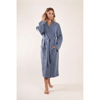 Dámský župan Dámský župan Elba 1253 5456 modrý vel.XL - Vestis (Lehký vaflový župan)