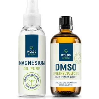 Přírodní produkt WoldoHealth Hořčíkový olej 100 ml + DMSO 100 ml