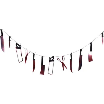 Karnevalový doplněk Girlanda - Krvavé zbraně - 200 cm