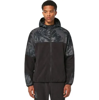 Pánská větrovka mikina Oakley Wanderlust Zip - Black/Mountain TD Print M
