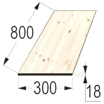 Příslušenství pro zahradní stavbu Spárovka SM 18x300 x 800 průběžná A/B